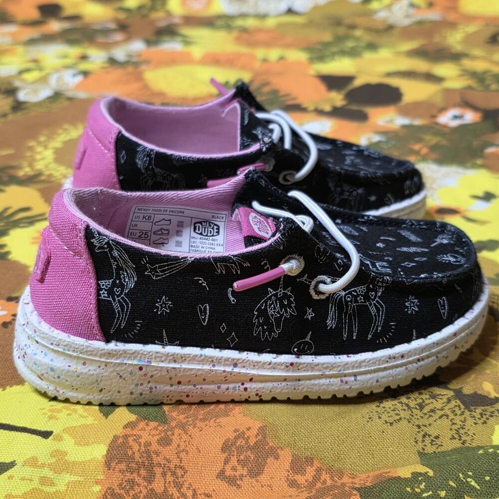 Hey Dude Wendy Toddler Unicorn Slip On Shoes Size US K8 - Picture 3 of 7
